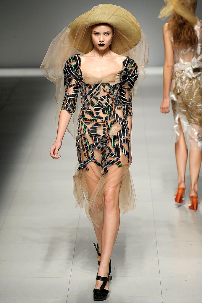 fitted mini dress with sheer layers