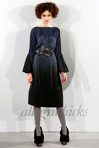 black and blue pleated midi dress