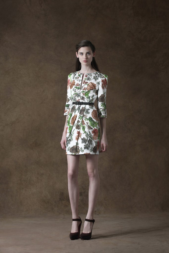 floral mini dress with collar