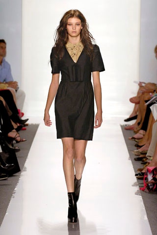 fitted black cotton mini dress