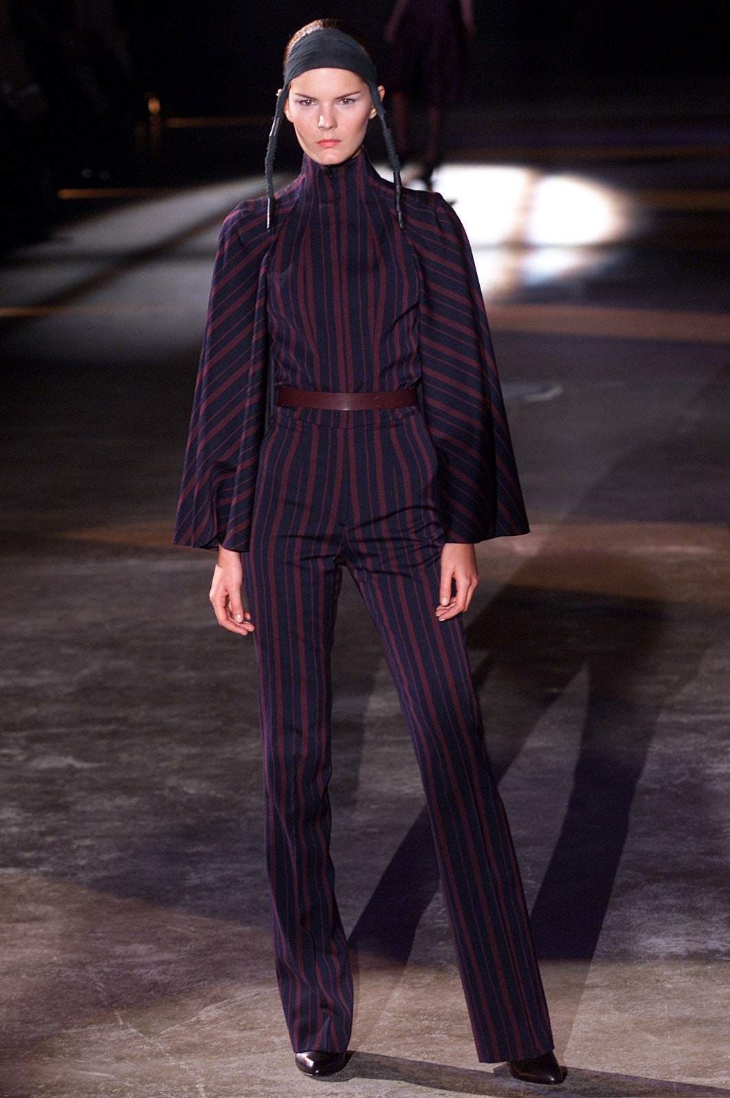 purple and red striped jacket and pants