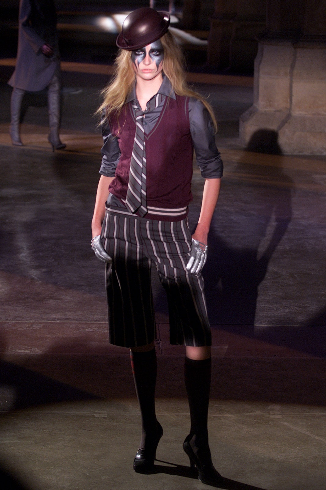 purple silk fitted vest