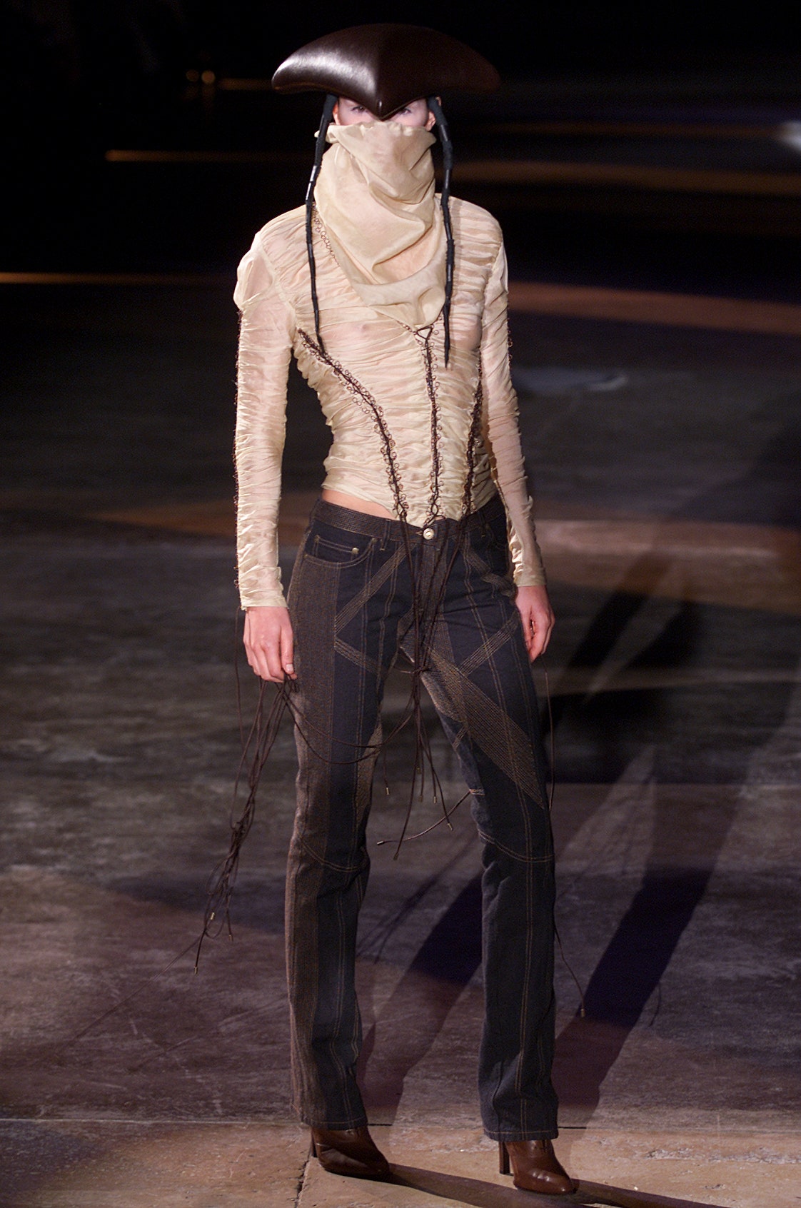 black denim slim straight-leg pants