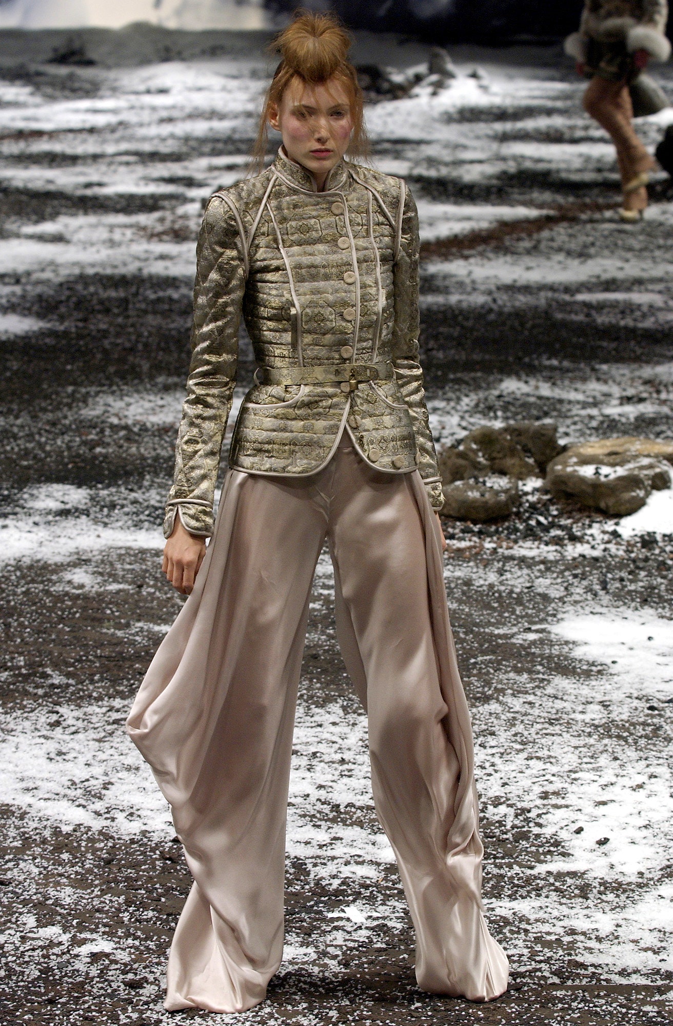 pink silk relaxed wide-leg pants