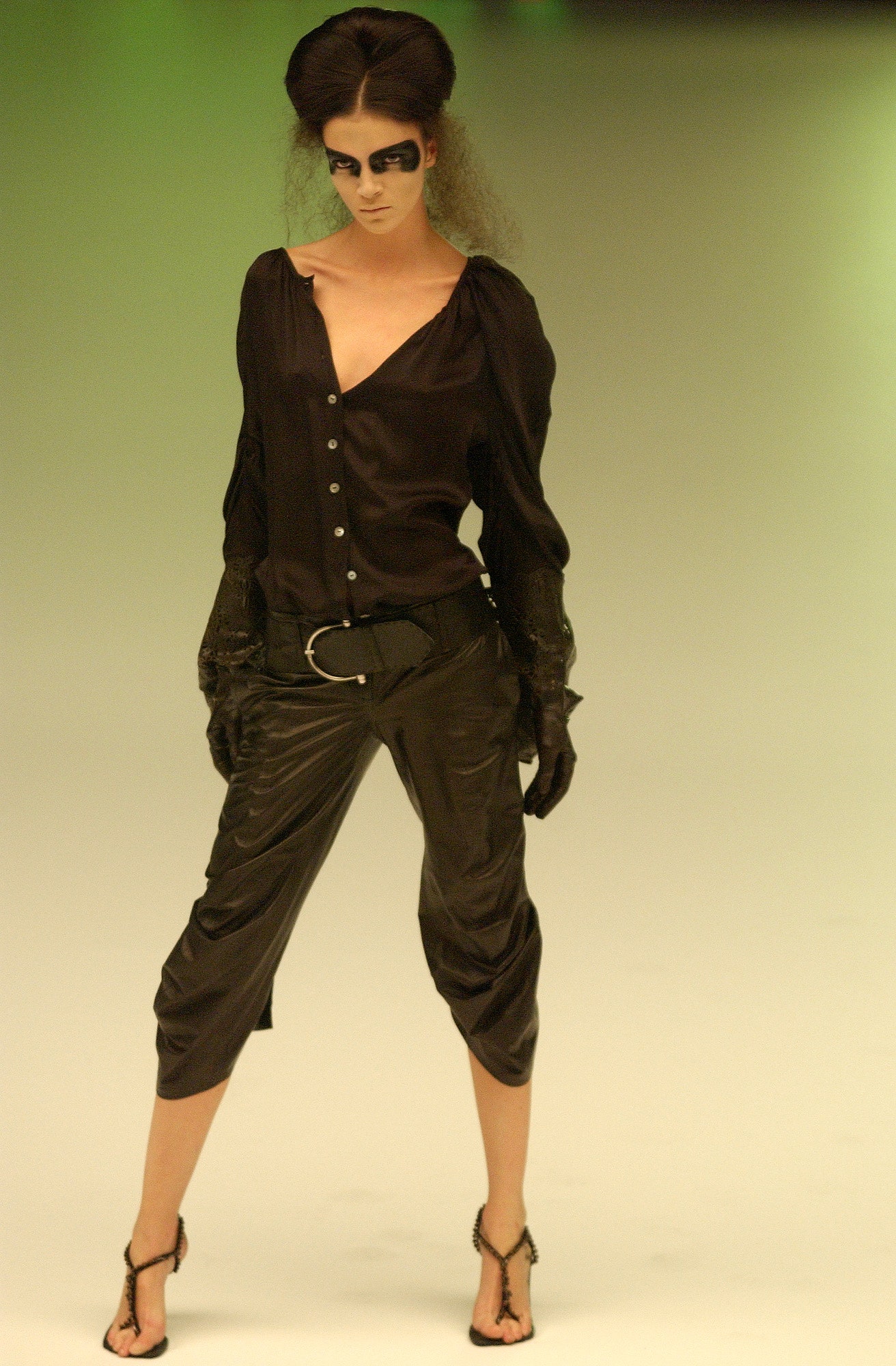 black leather belt