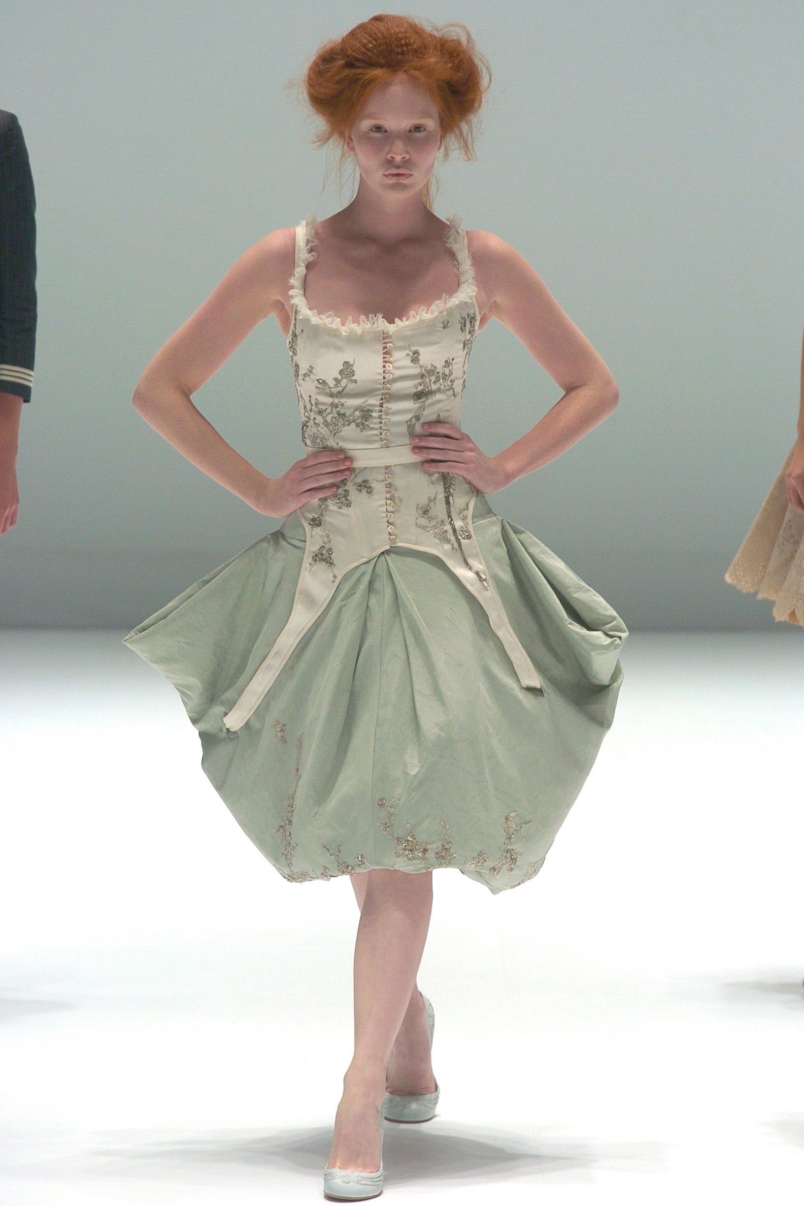 beige silk pleated dress