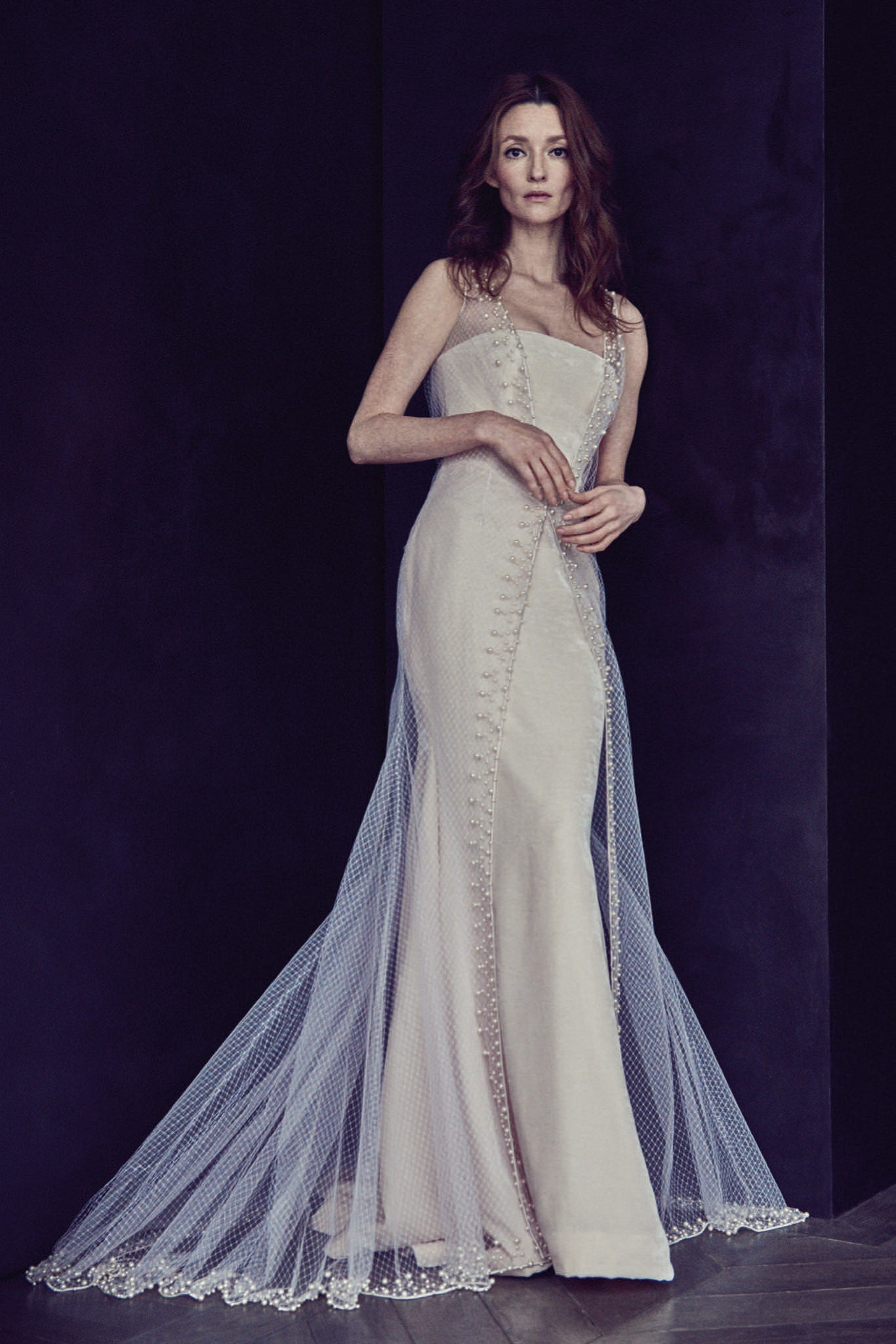 clear tulle relaxed layered sheer cape