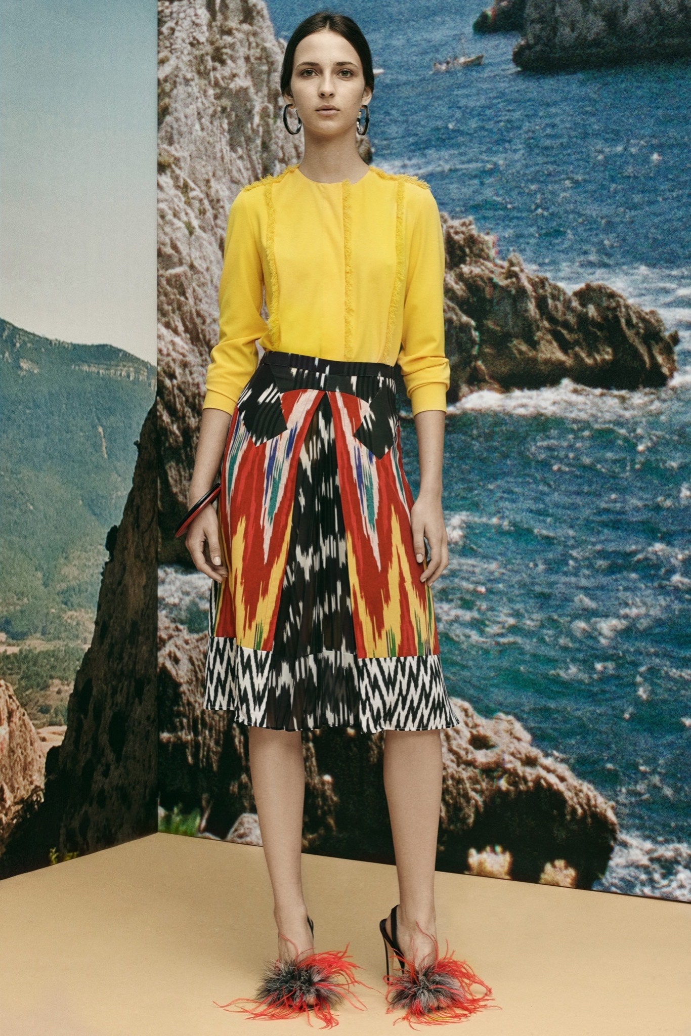 multi fitted a-line skirt