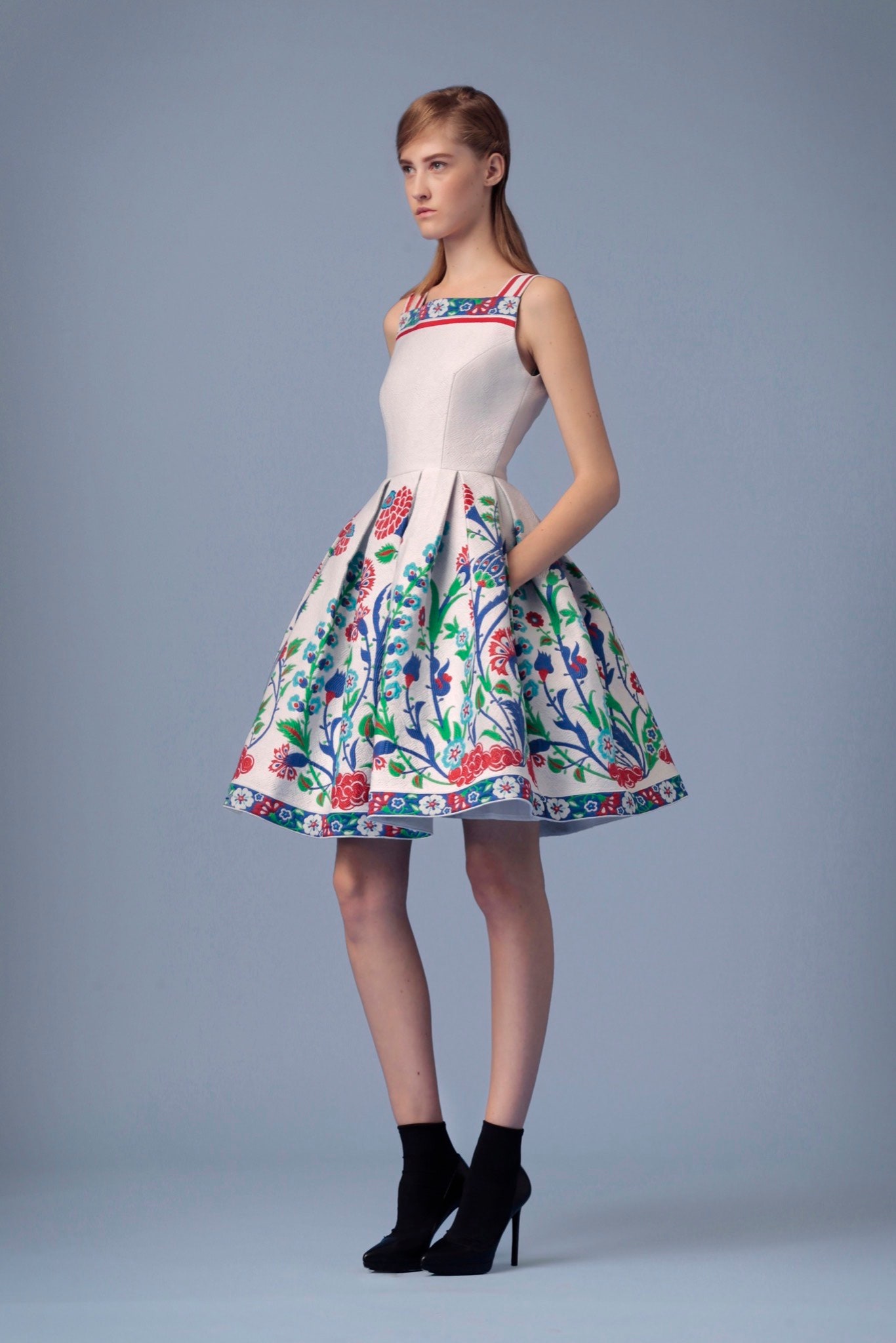 white embroidered mini dress
