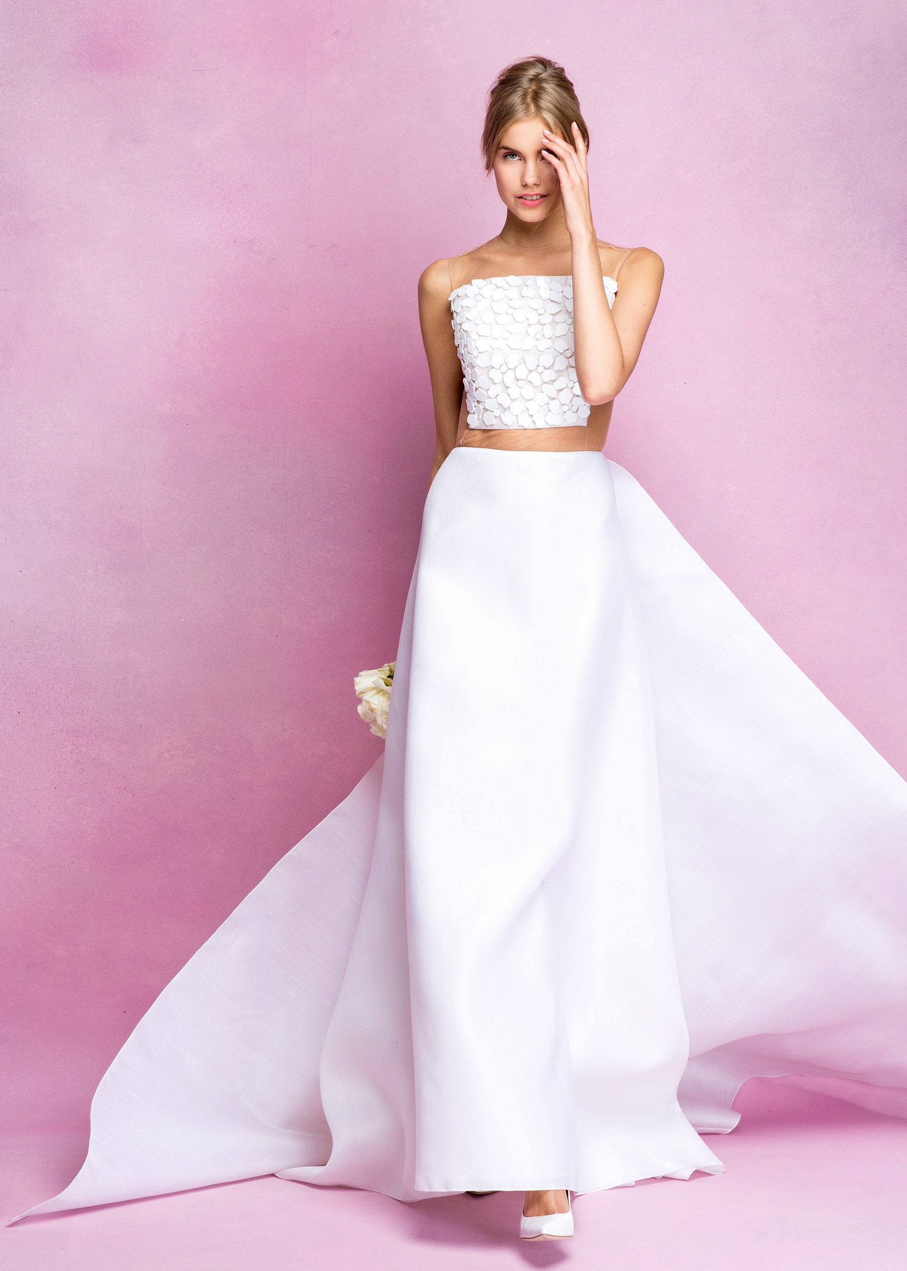 white silk sleeveless dress