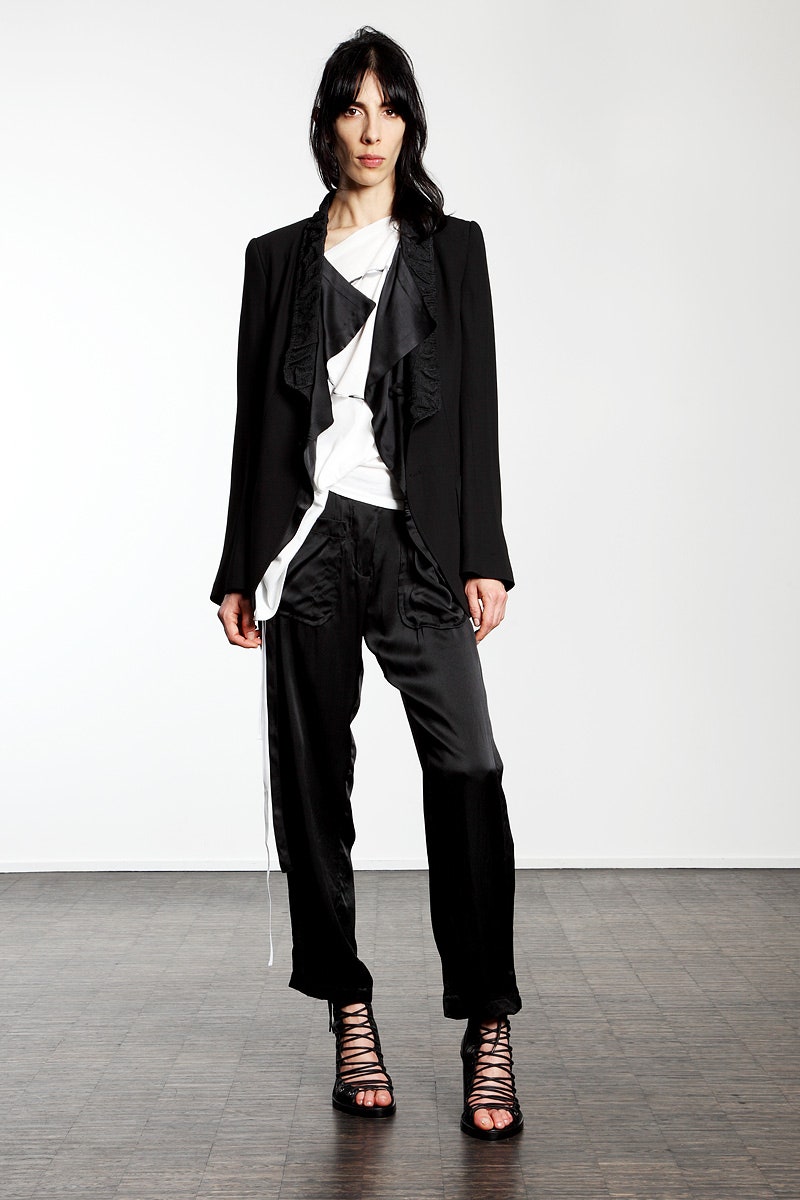 black tailored blazer with relaxed top