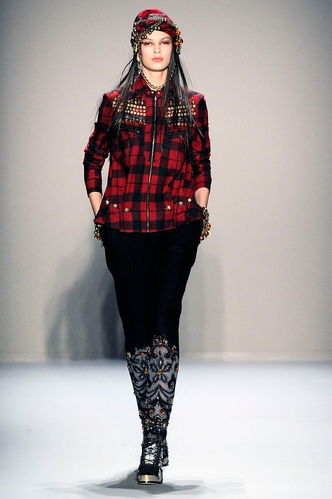 red embellished hat