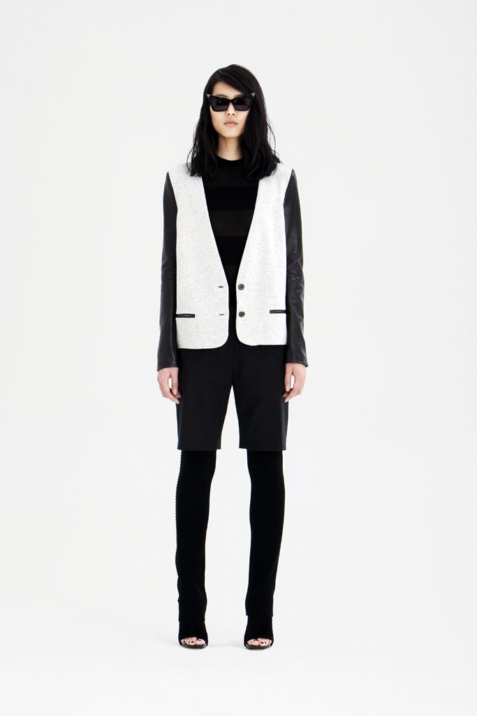 black and white tailored blazer
