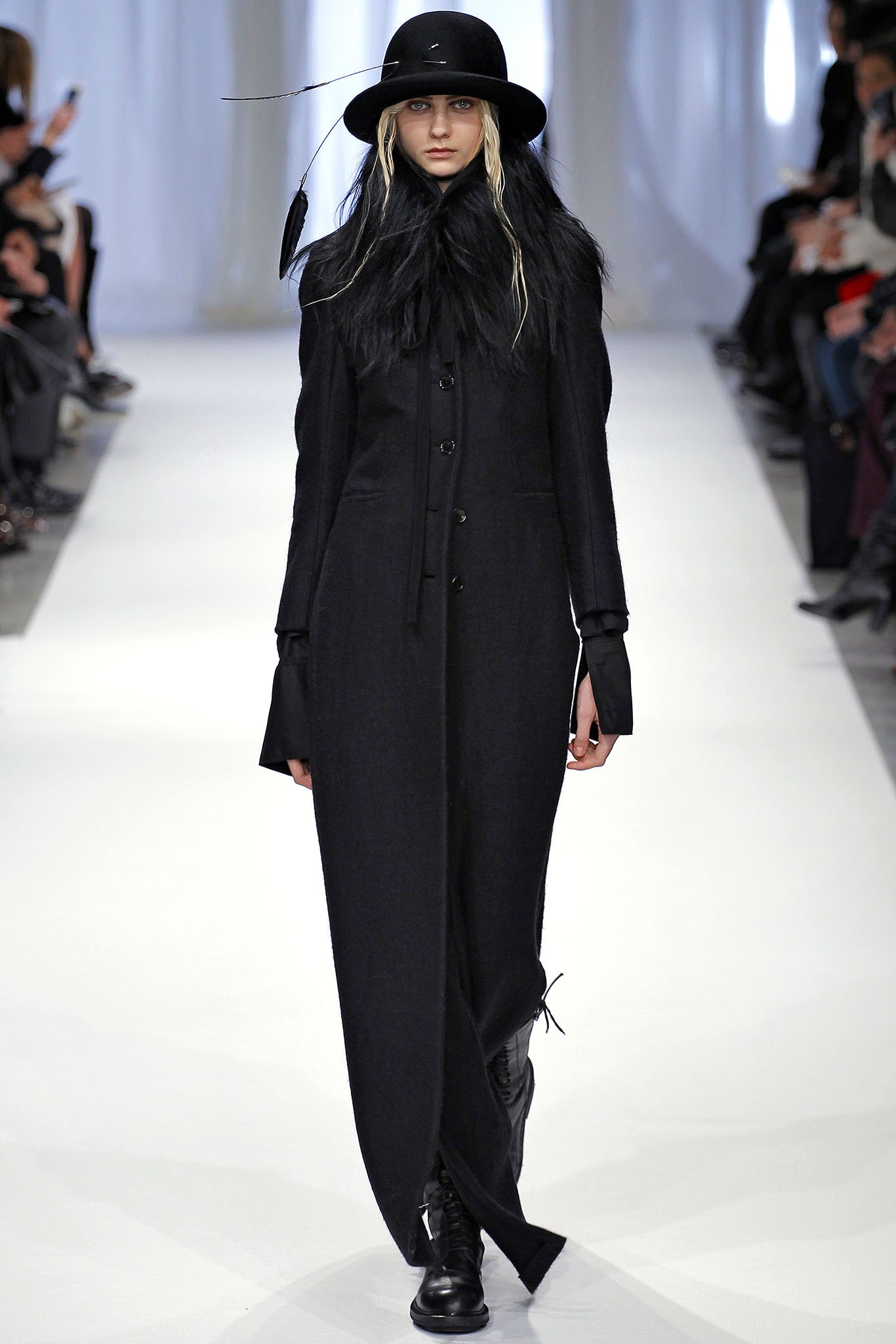 black fur scarf