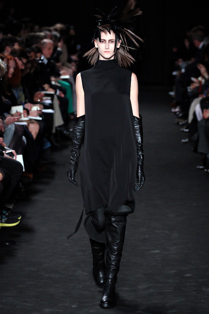 black silk sleeveless high-neck fitted straight-leg midi dress