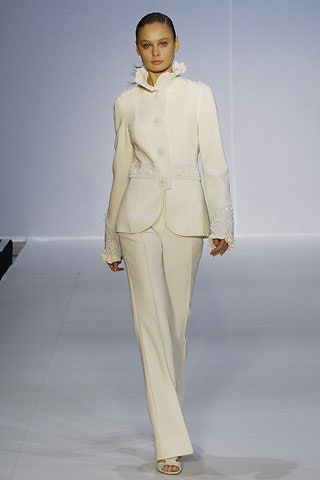 white tailored suit