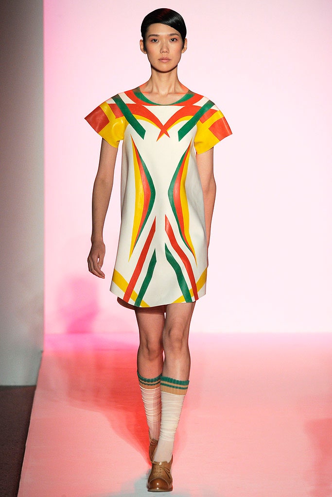 color-blocked mini dress