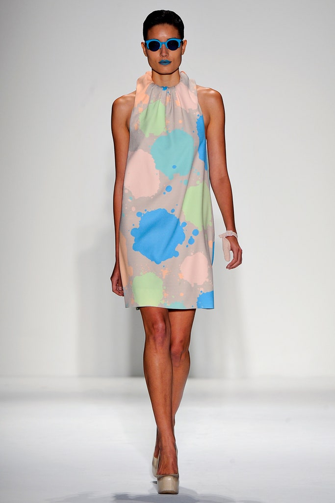 colorful printed sleeveless dress