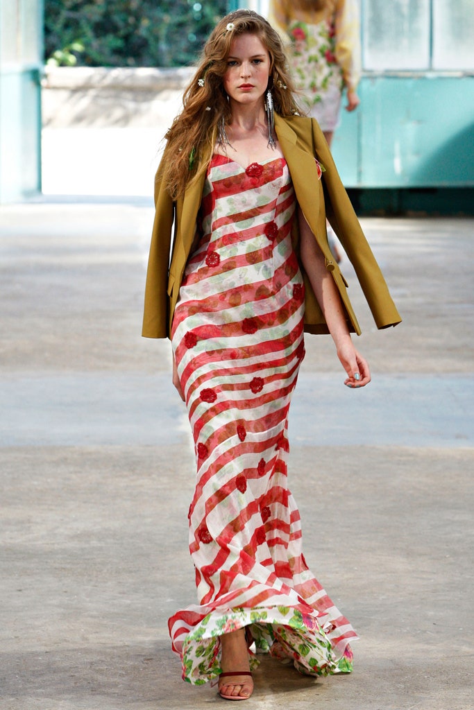 yellow cotton long-sleeve collared structured buttoned jacket