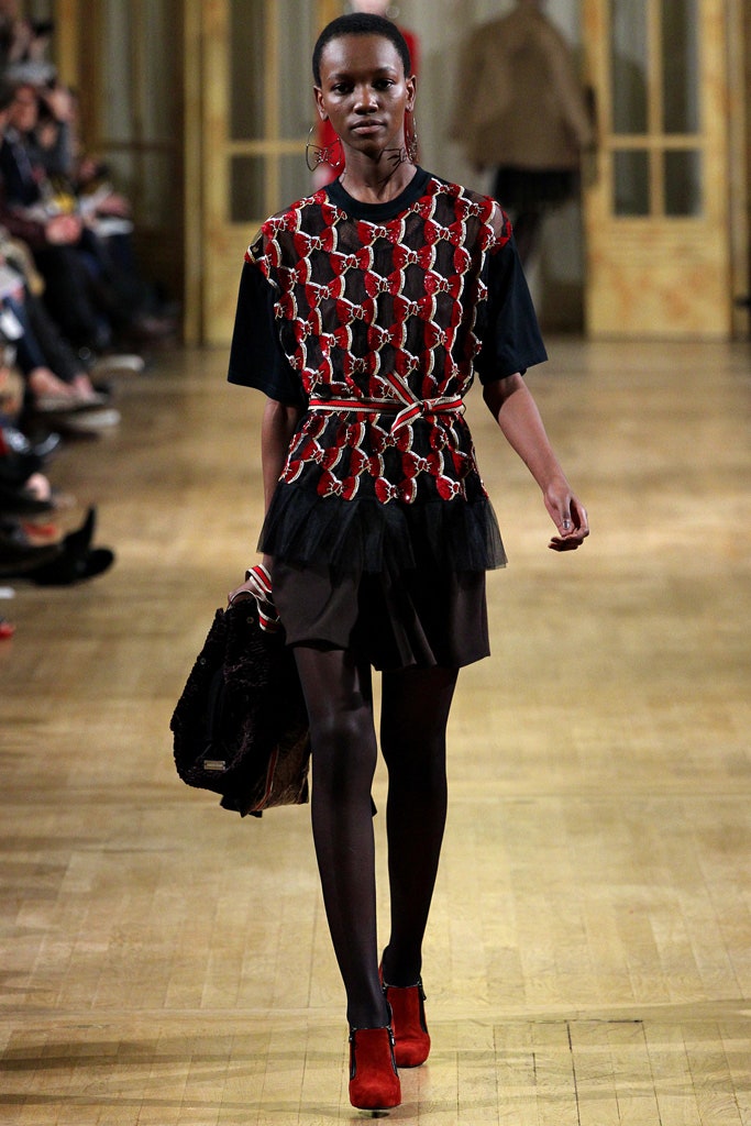 black and red mini dress