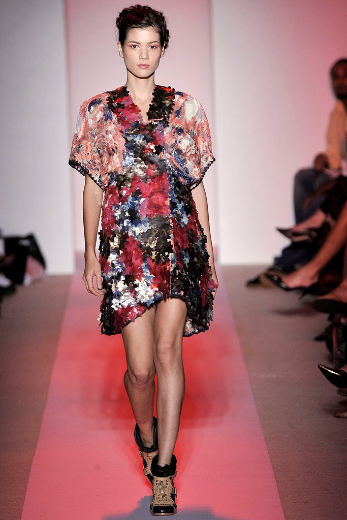 multi-colored silk sleeveless dress