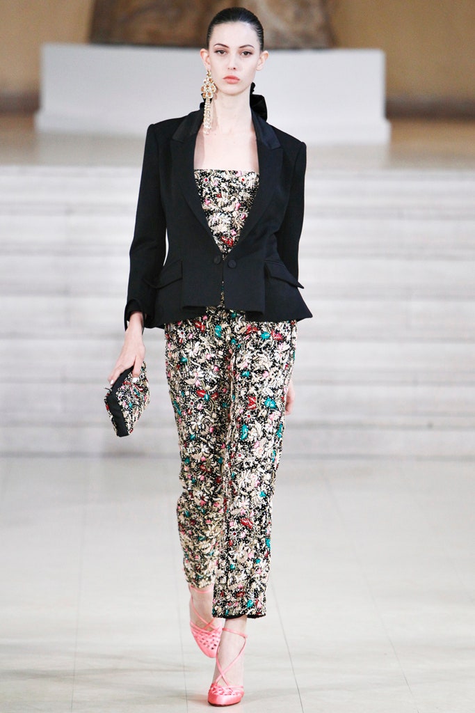 black blazer multi floral outfit