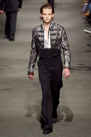 black silk long-sleeve collared fitted embroidered zippered jacket