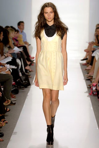 yellow silk sleeveless v-neck fitted buttoned mini dress