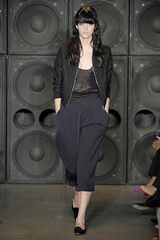 black fitted jacket with mesh top