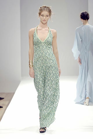green silk sleeveless gown