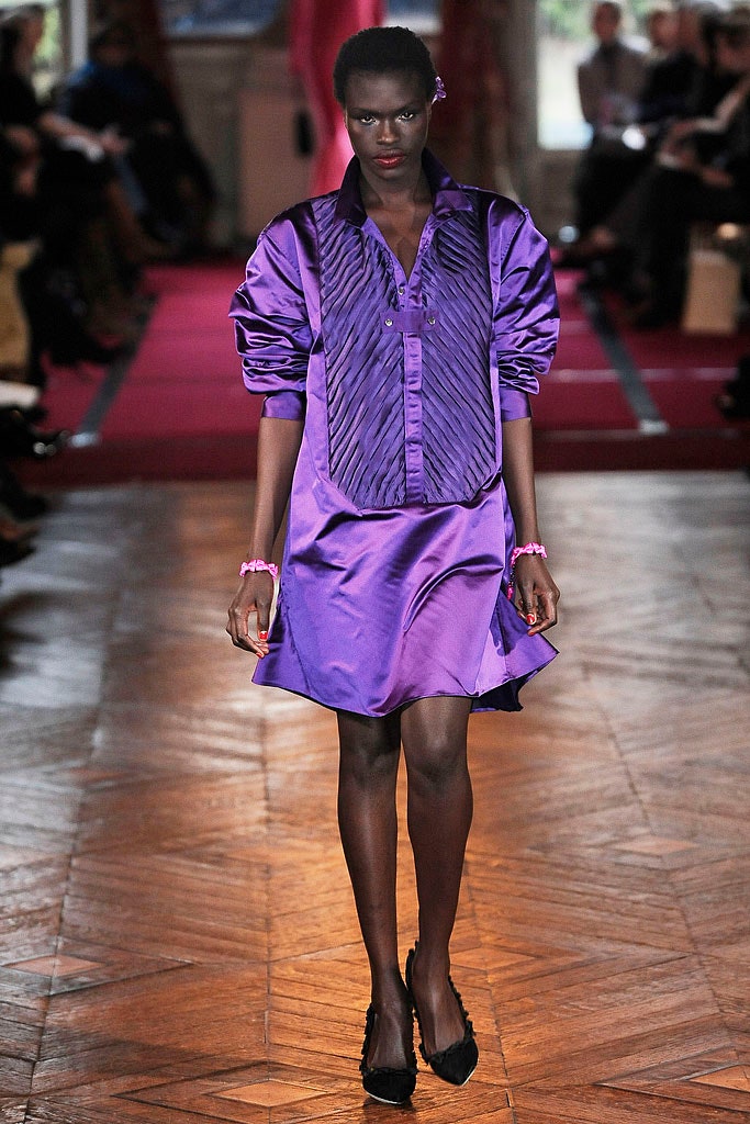 purple silk relaxed dress