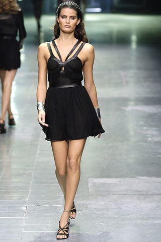 black silk sleeveless mini dress