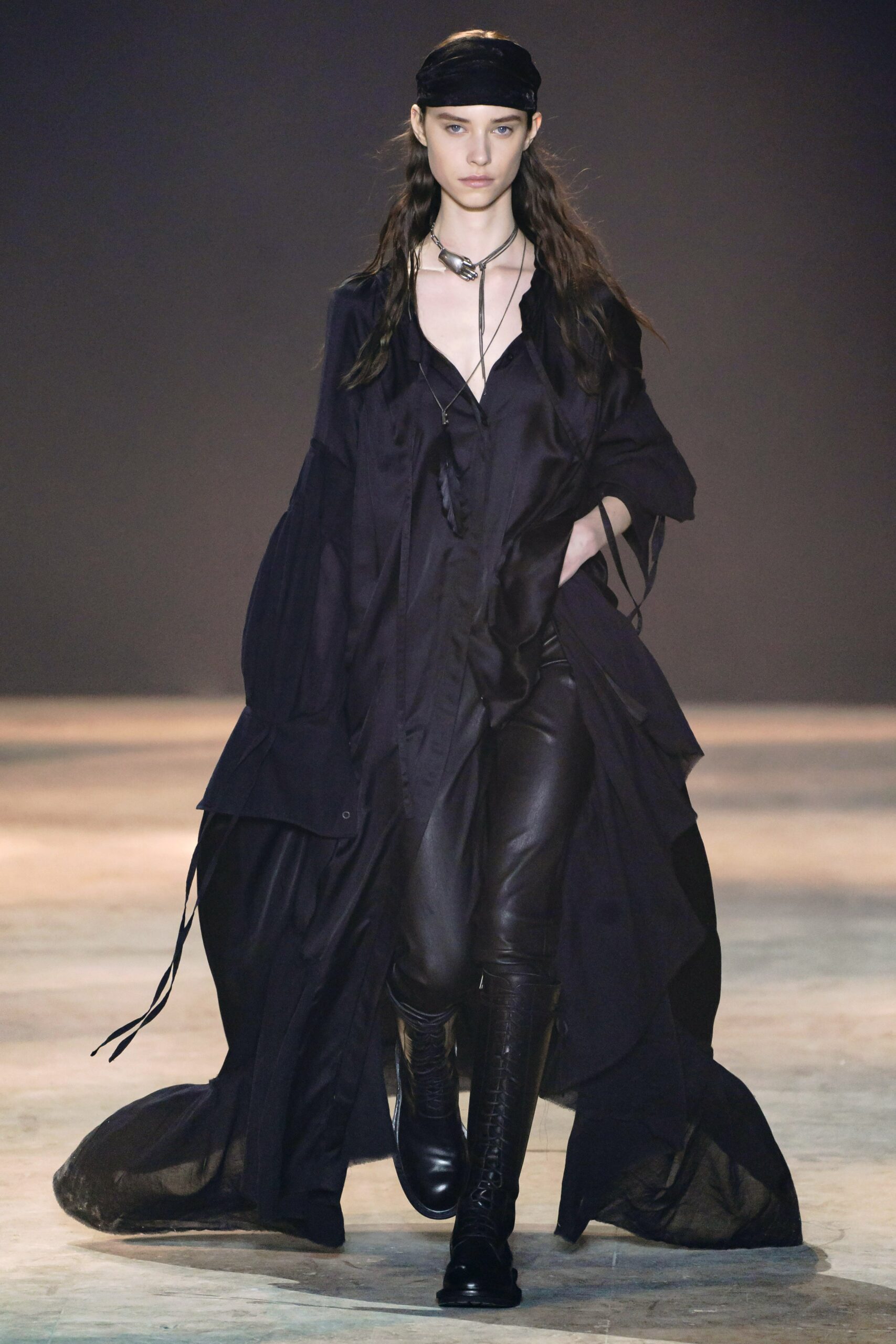black leather boots