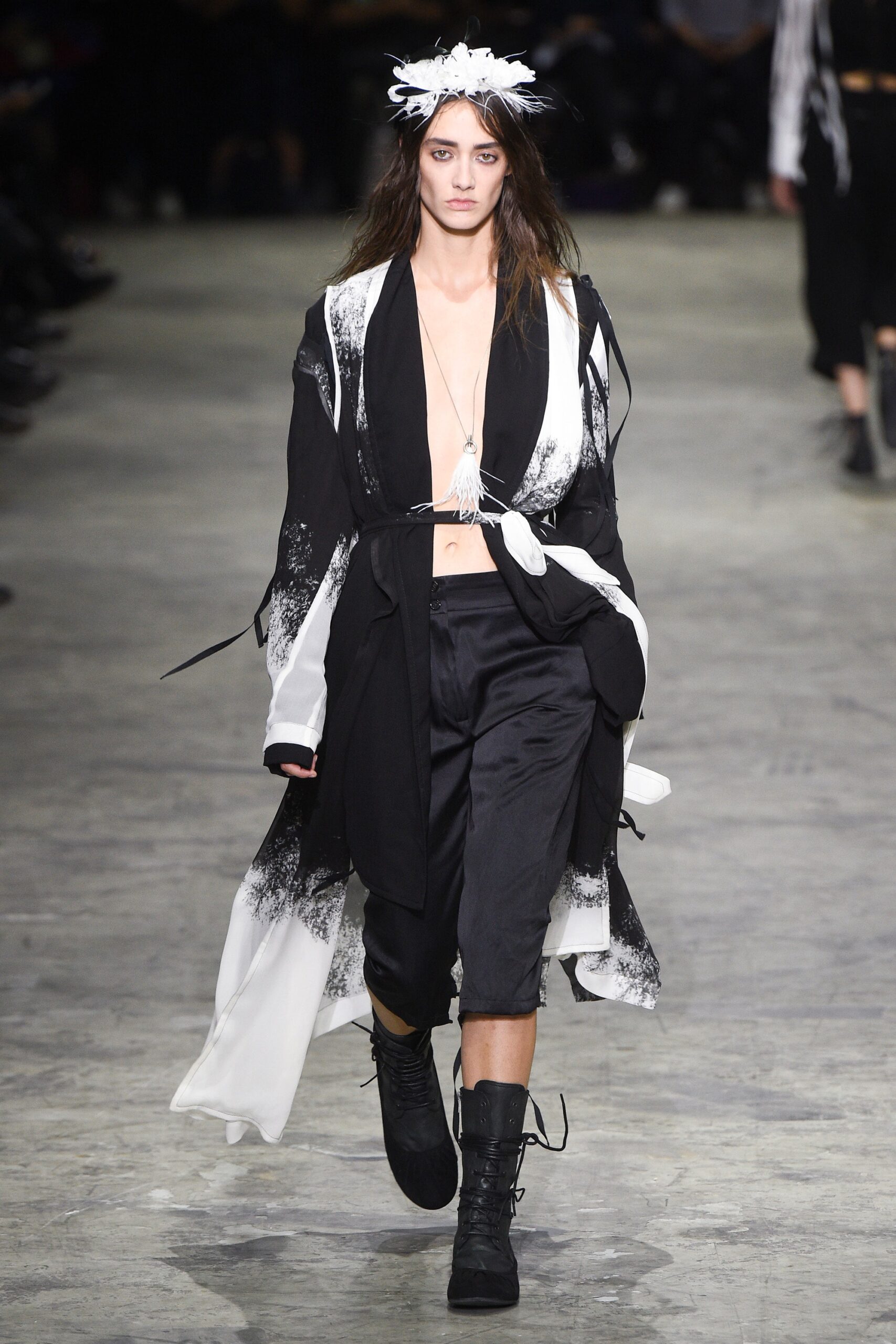 black and white relaxed coat