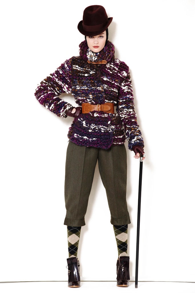 purple wool belted jacket