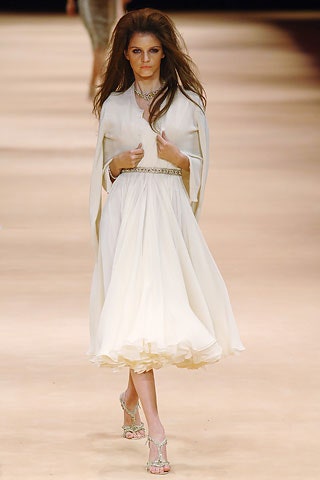 white silk midi dress with cape