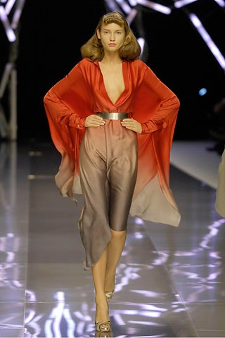 red silk draped midi dress