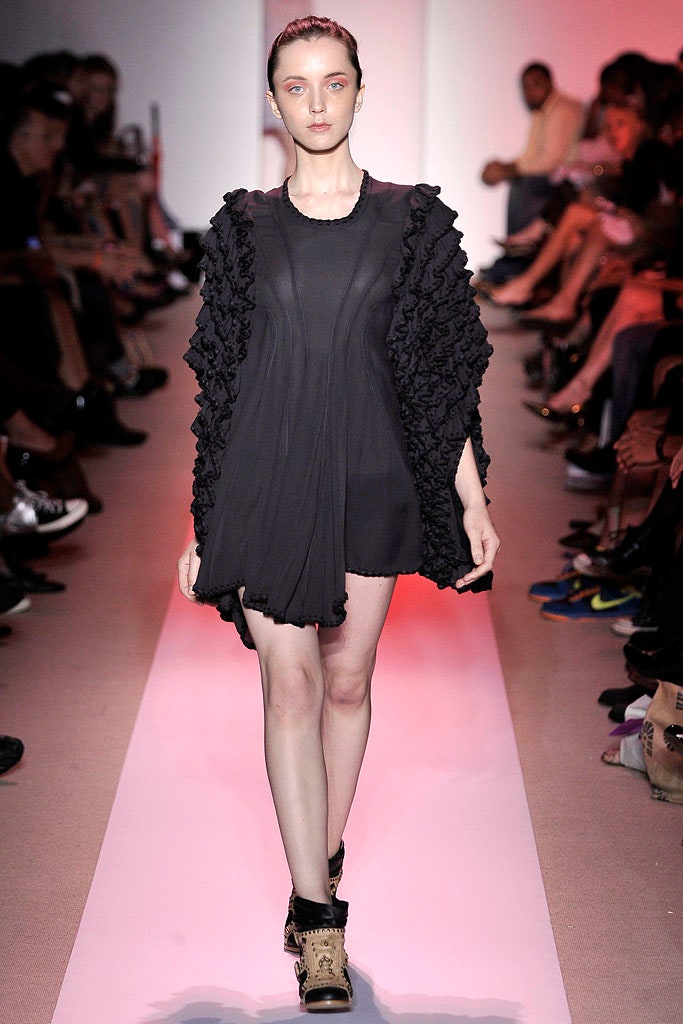 black silk relaxed layered cape