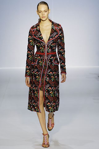 embroidered black coat