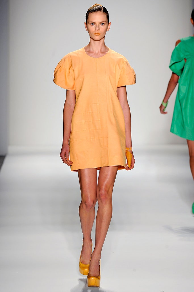 orange cotton mini dress