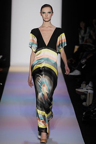 color-blocked silk maxi dress