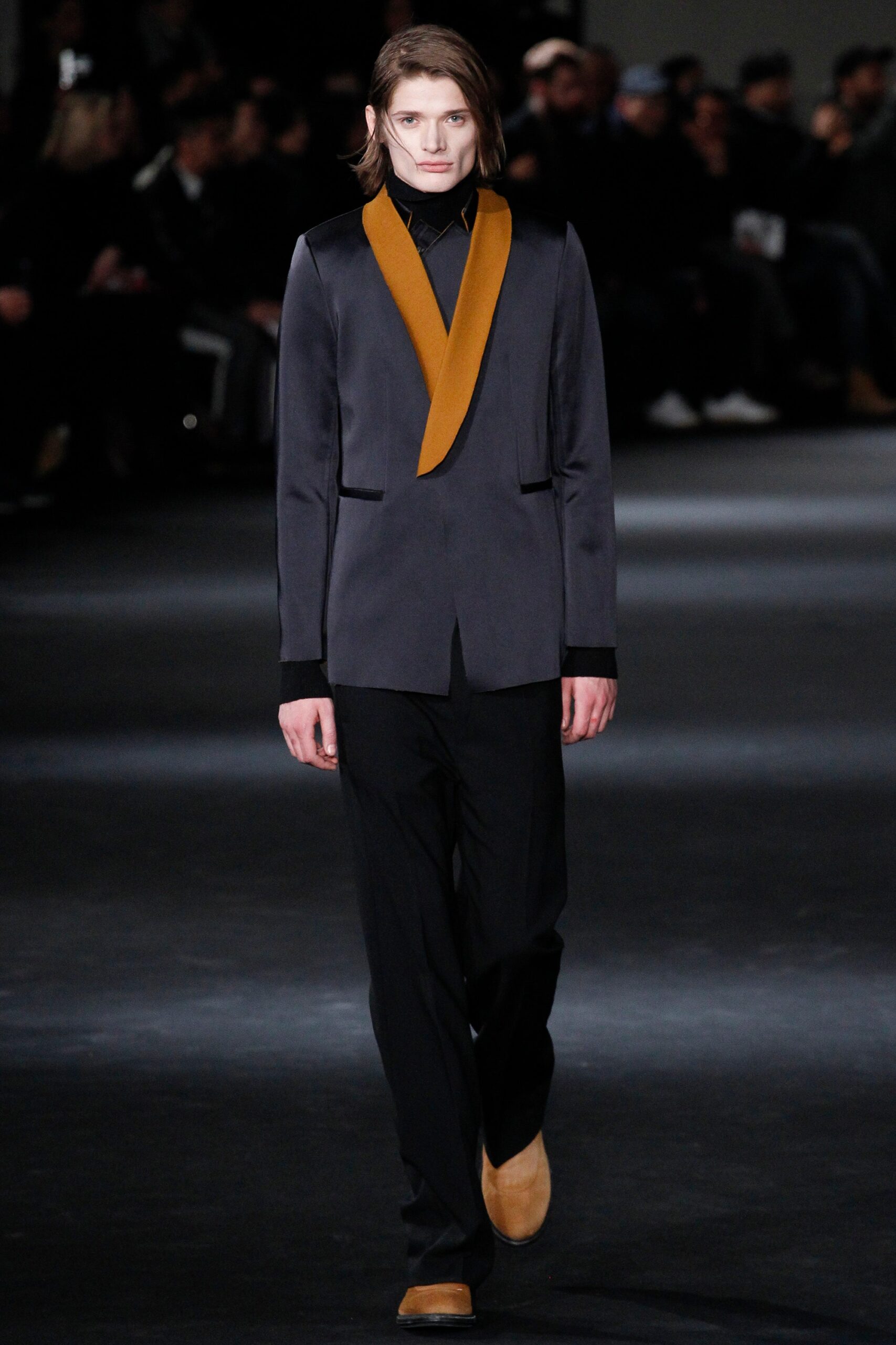 black tailored blazer and pants