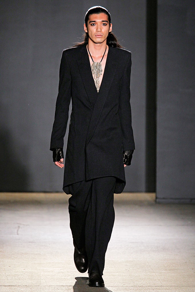 black tailored blazer and pants