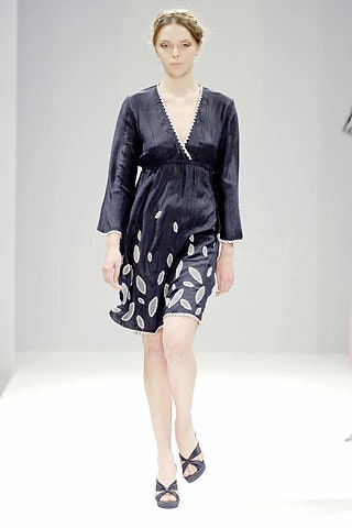 black silk fitted dress