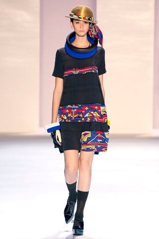 black multi printed dress