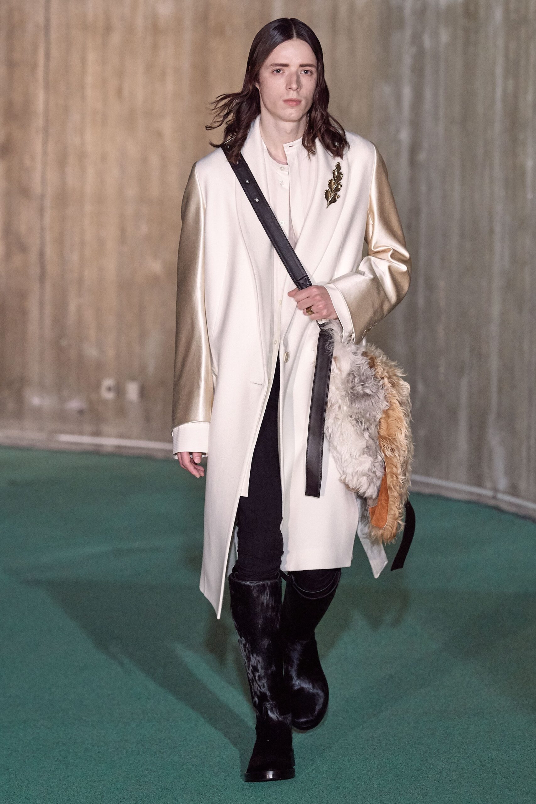 white gold relaxed coat