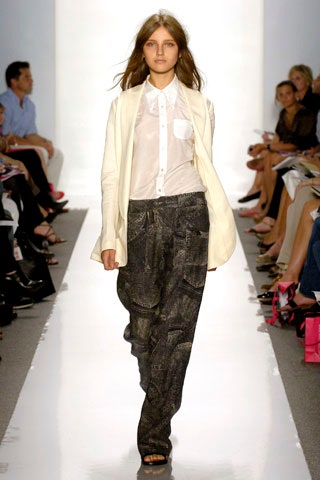beige tailored jacket with white blouse