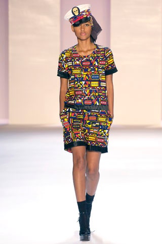 multi-colored printed short dress