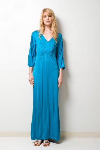 blue relaxed maxi dress
