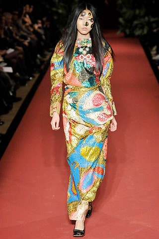 multi-colored embroidered maxi dress